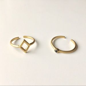 MADEWELL Bezel Midi Rings